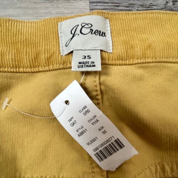 NWT J.Crew Vintage Slim Straight Corduroy Pants Mustard Yellow 35 - Picture 6 of 6